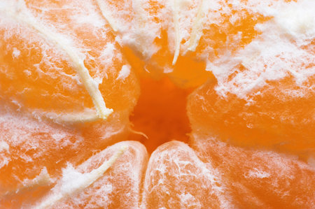 tangerine macro is as a background