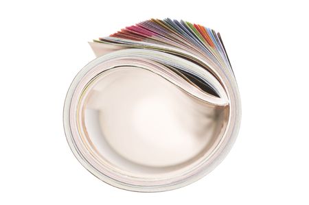 magazine is on white backgroundの写真素材