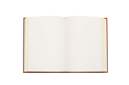 old blank book is on white background