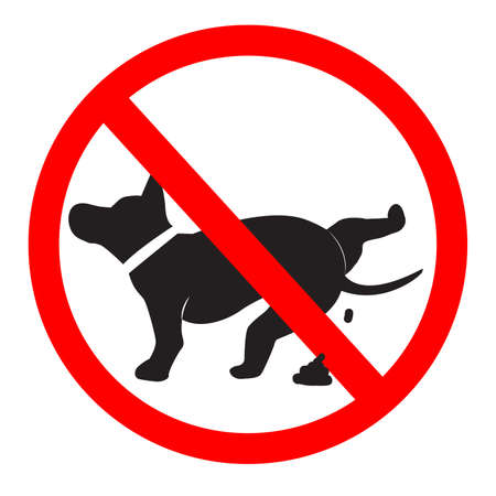 No dog poop vector sign isolated on white background. envilonment conceptのイラスト素材