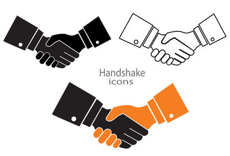 Business handshake. contract agreement flat vector icon for apps and websitesのイラスト素材
