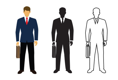set of symbol businessman, vector, illustrationのイラスト素材