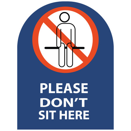 Please do not sit here isolated vector design label for magazine, transport, cinema, shop. vector, signのイラスト素材