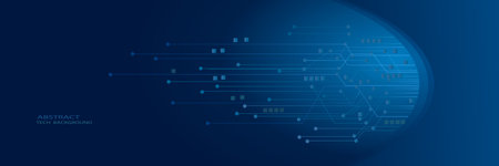 Abstract futuristic electronic circuit technology background . vector