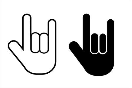 I Love You language hand sign icon, symbol. vectorのイラスト素材