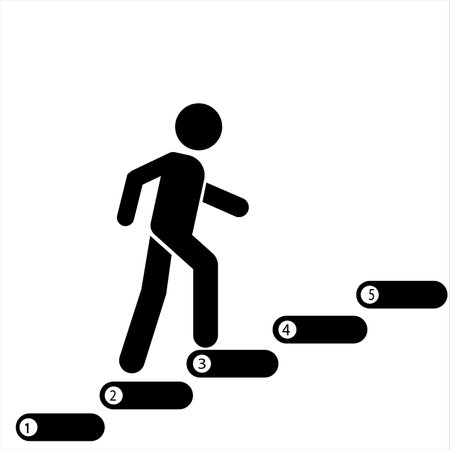 step by step infographic Timeline template, sign,symbol. vectorlのイラスト素材