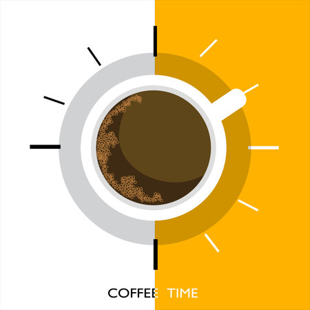 Coffee Time, Coffee Advertisement Flayers Poster Vector Illustrationのイラスト素材