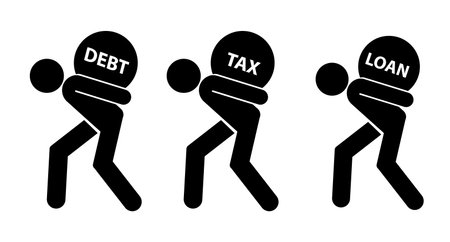 Debt Icon. optimized for both large and small resolutions. EPS 8 format.vectorのイラスト素材