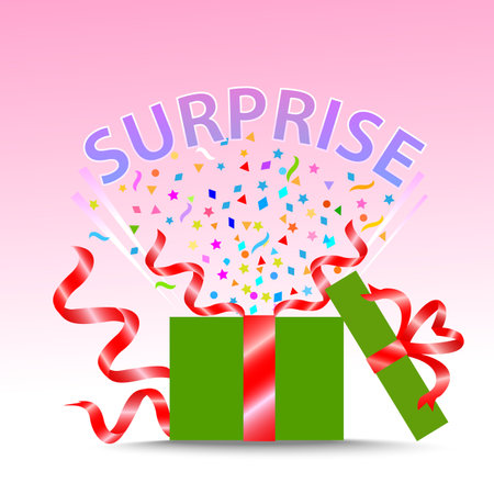 Surprise gift box.vector,illustrationのイラスト素材
