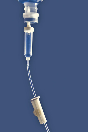 infustion saline fluid solution in vignette style and blank areaの写真素材