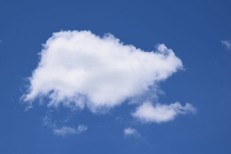 blue sky with tiny clouds