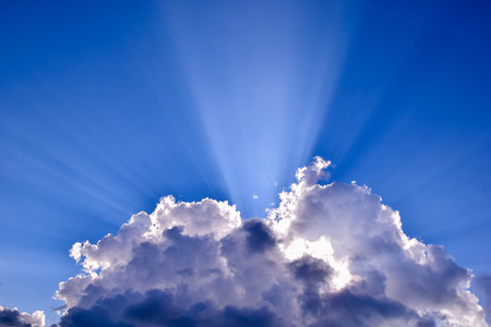 Rainy cloudy sky blue sky backgroundの写真素材