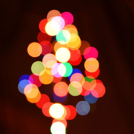 abstract background colorful  (christmas light tree)の写真素材