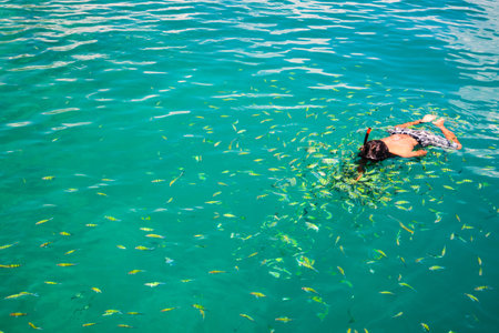 Mu Koh Poda or Poda Group Islands is located in the west of Ao Nang.   Andaman Sea of Thailandの写真素材