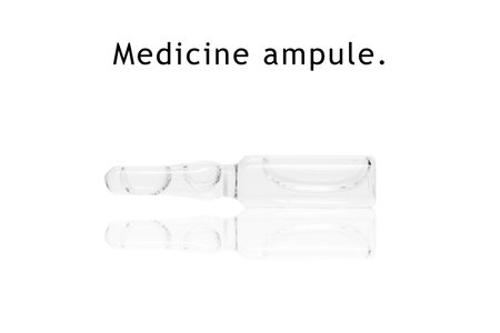 Medical ampoule. isolated on white background with clipping pathの写真素材