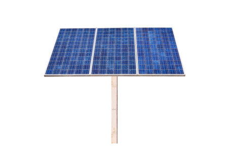 Eco power,Power plant using renewable solar cell on white background with clipping path