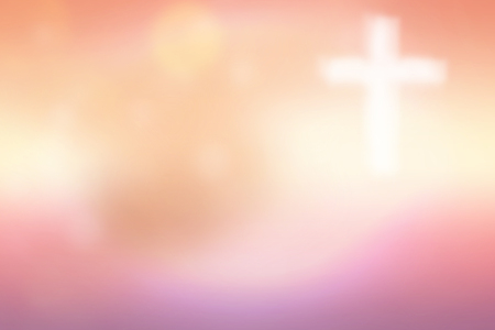 Abstract blurred textured background with crossの写真素材