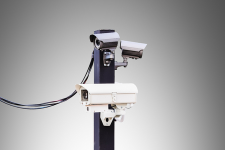 cctv camera  with clipping pathの写真素材