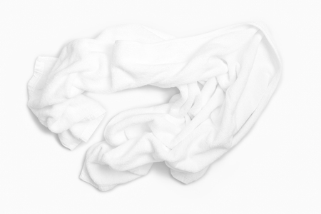 White Towel texture close up for backgroundの写真素材