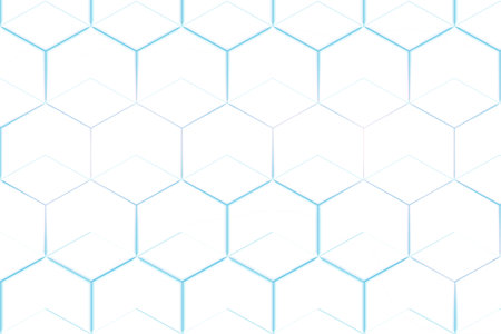 Blue white hexagonal abstract background mosaic design