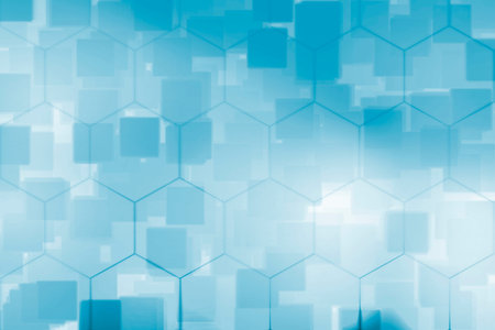 Abstract Blue square bokeh texture background for backdrop