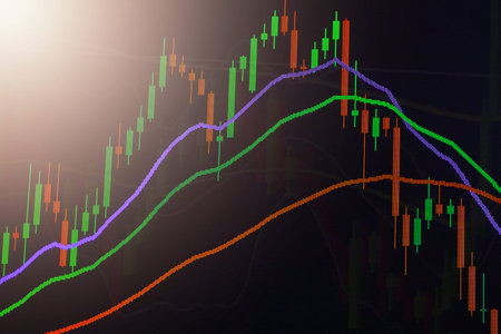 Close up of Stock Graph background
