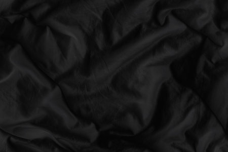Black fabric texture for luxury cloth abstract backgroundの写真素材
