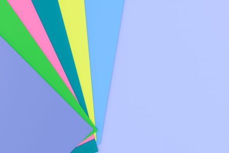Abstract Multicolored paper texture background. Minimal geometric top view simple copy space for backdrop design.の写真素材