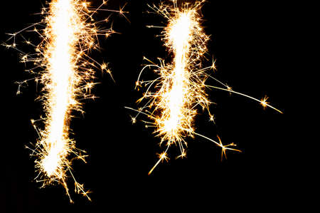 firework sparkle exposed texture on black backgroundの写真素材