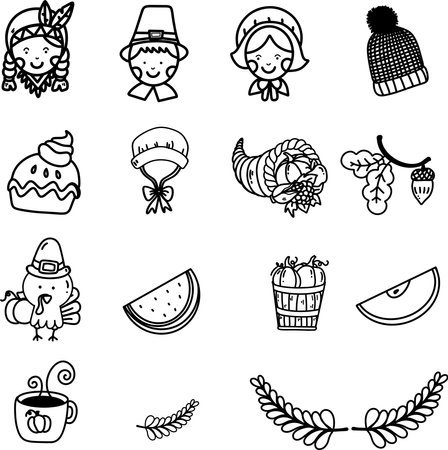 Happy St. Patricks Day symbols. Collection of elements St. Patricks Day clover, leprechaun hat, pot of gold coin, glass bear. Hand drawn Vector illustration isolated on a white backgroundのイラスト素材