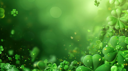 st. patricks day abstract background,ST Patricks day green background clover leaf bokeh lights defocused for ST Patricks day celebration design backgroundの写真素材