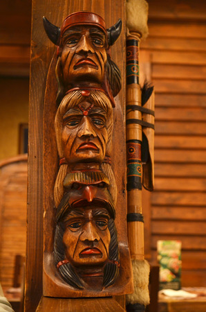 Red Indian Statueの写真素材