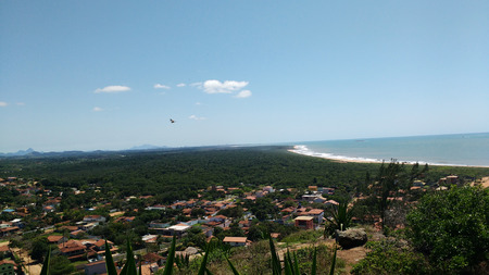 Landscape view from the top of the mountain setibaの写真素材