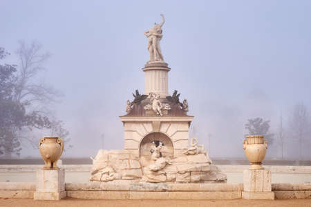 Hercules Fountain and Athenaeum in the gardens of Aranjuez. Madrid. Spainの写真素材