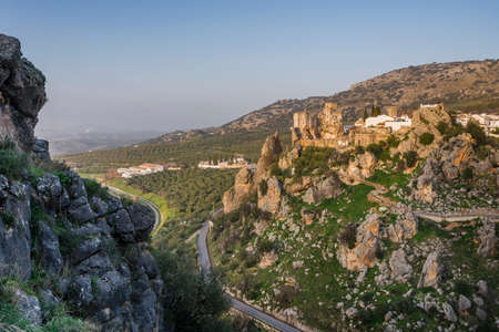 Zuheros, castle and village. Andalusia, Cordoba, Spainのeditorial素材