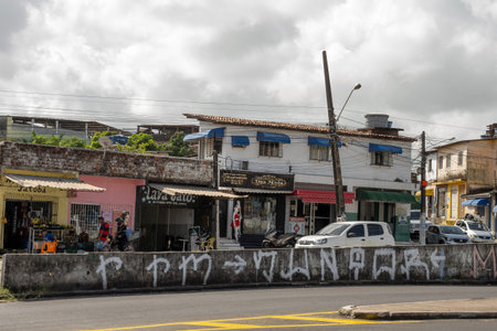 Recife, Pernambuco, Brazil. 02.09.2024. Challenged and poor suburban area in Recife in Brazil