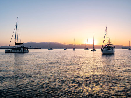 Twilight Sailboats in Gibraltar Bay
