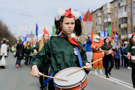 Marching band on the streetのeditorial素材