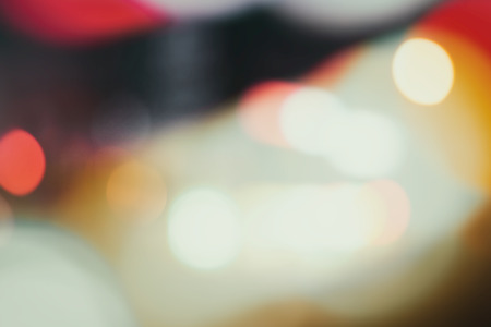 Unfocused photograph of real night city lightsの写真素材