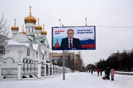 Pre-election poster in Russiaのeditorial素材