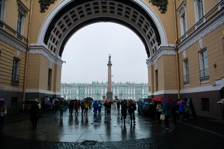 The Arch of the General Staff Building, St. Petersburg, Russiaのeditorial素材