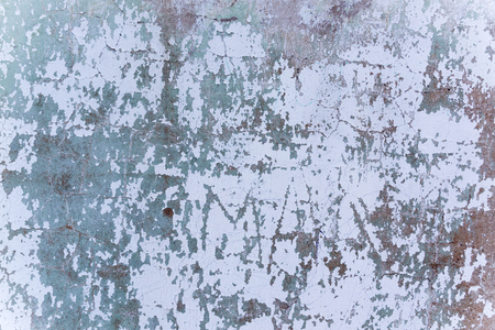Wall fragment with scratches and cracksの写真素材