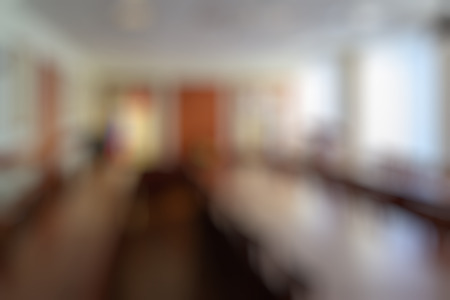 Blurred image of office space for use as a backgroundの写真素材