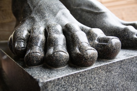 Big sculpture in the street during the day. Selective focusの写真素材