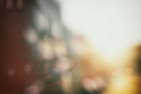 Blurred colorful urban building background design abstract scene light pastel with bokeh at city beautiful calm conceptの写真素材