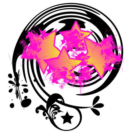 Sweet-grunge compositionのイラスト素材