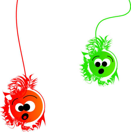 Funny bristly monstersのイラスト素材