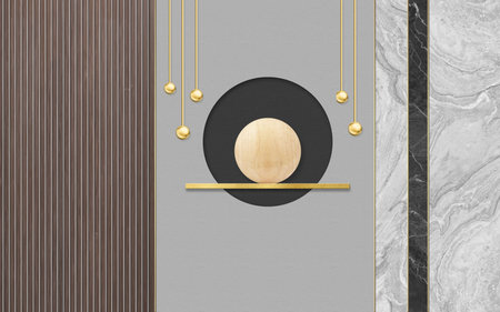 Modern simple style geometric splicing marble background wall