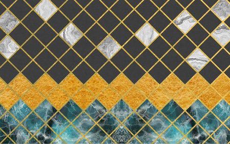 Geometric painting background. Hand drawn minimalistic image for creative design of posters, cards, wallpapers, banners, websites, prints etc. Works of modern art. natural color.の写真素材