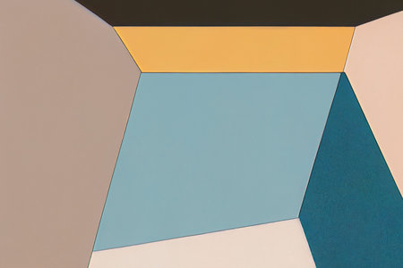 Abstract geometric background from colored paper with copy space for text or image